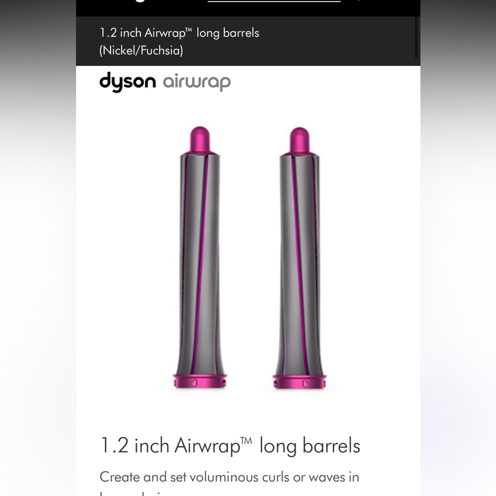 Dyson 1.2 inch Airwrap long barrels